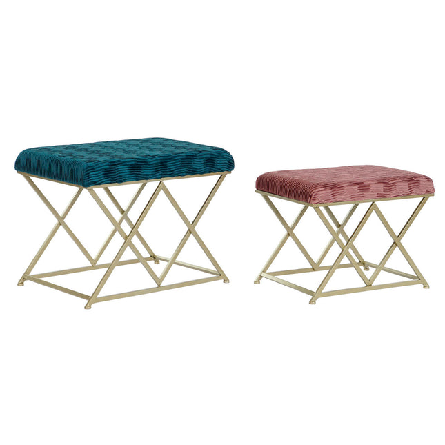 Hocker DKD Home Decor 62 x 42 x 47 cm Metall