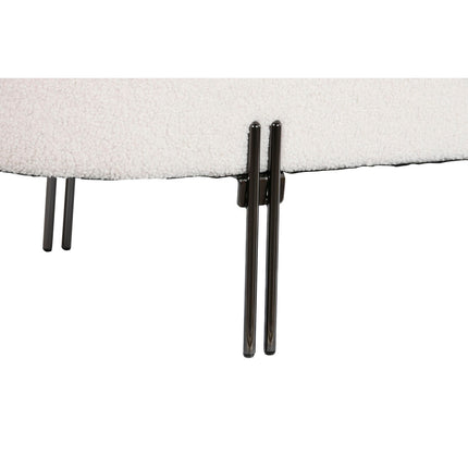 Hocker DKD Home Decor Metall Weiß 120 x 40 x 45 cm