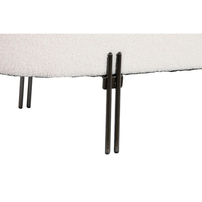 Hocker DKD Home Decor Metall Weiß 120 x 40 x 45 cm