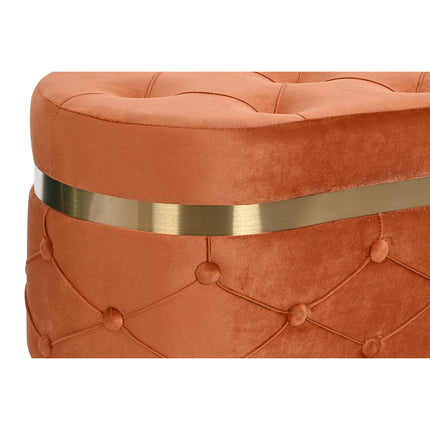 Hocker DKD Home Decor grün Orange Gold Holz MDF 80 x 47 x 43 cm (2 Stück)