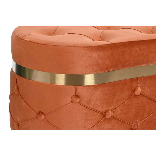 Hocker DKD Home Decor grün Orange Gold Holz MDF 80 x 47 x 43 cm (2 Stück)