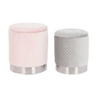 Fußstütze DKD Home Decor Grau Rosa Holz MDF 40 x 40 x 45 cm