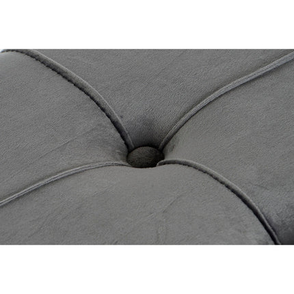 Hocker DKD Home Decor Grau Gold Metall 120 x 40 x 45 cm