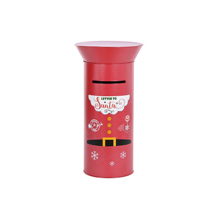 Weihnachtsschmuck DKD Home Decor Briefkasten Weiß Schwarz Rot grün Metall 41,5 x 41,5 x 78 cm