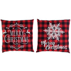 Kissen DKD Home Decor Weihnachten Weiß Rot Polyester Bilder 40 x 10 x 40 cm (2 Stück)