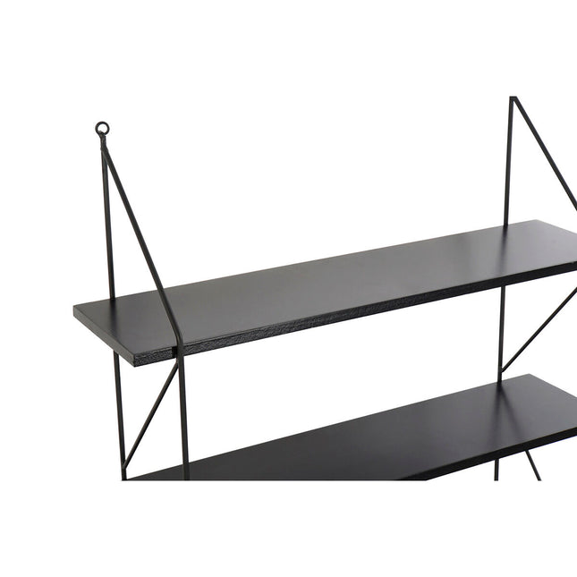 Regal DKD Home Decor Holz Metall Schwarz 60 x 16 x 123 cm