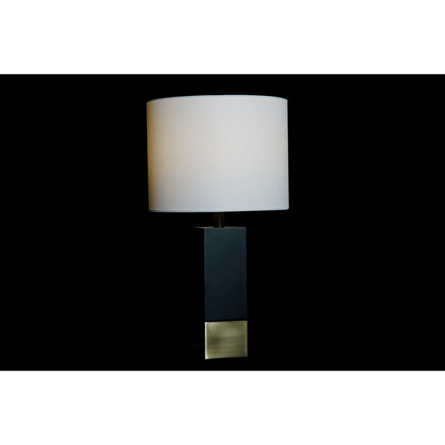 Tischlampe DKD Home Decor Schwarz Gold Metall Weiß 220 V 36 x 36 x 60 cm 50 W