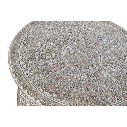 Satz mit 2 Tischen DKD Home Decor natürlich Mango-Holz 75 x 75 x 45 cm