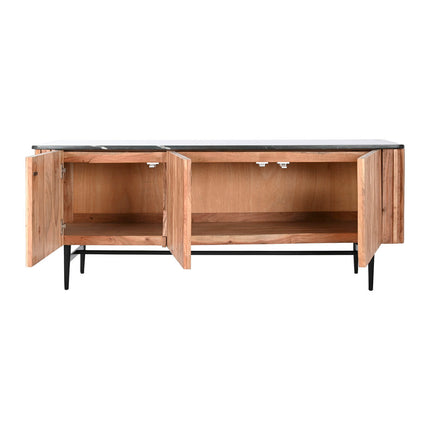 TV-Möbel DKD Home Decor Braun Schwarz natürlich Marmor Akazienholz 145 x 45 x 60 cm