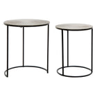 Satz mit 2 Tischen DKD Home Decor Aluminium 49 x 49 x 58 cm