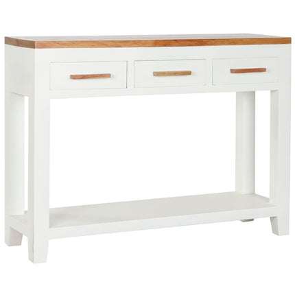 Beistelltisch DKD Home Decor Weiß Braun Akazienholz Mango-Holz 110 x 30 x 80 cm
