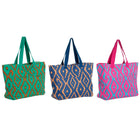 Strandtasche DKD Home Decor Blau grün Orange Pink 55 x 14 x 35 cm (3 Stück)