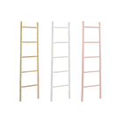 Handtuchständer DKD Home Decor natürlich Rosa Weiß Bambus 40 x 5 x 150 cm 3 Stück