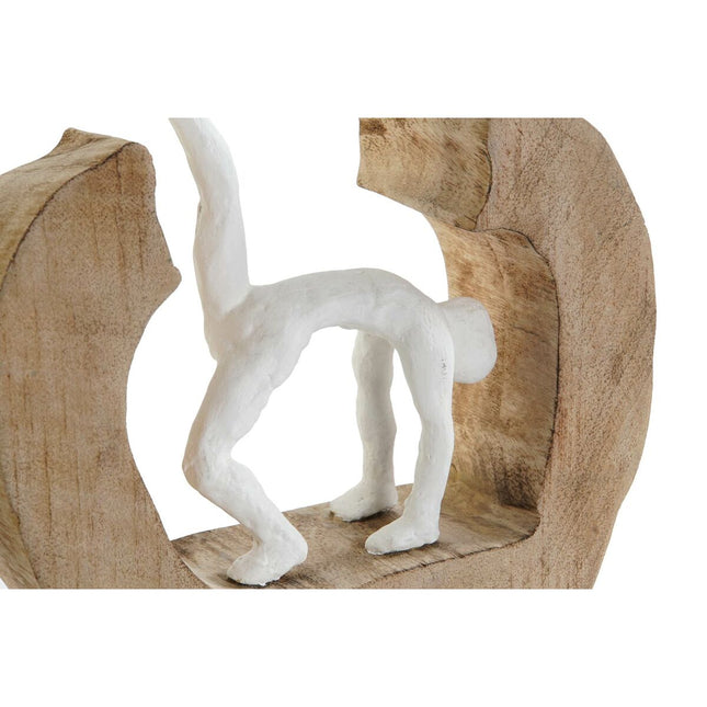 Deko-Figur DKD Home Decor Weiß Braun Yoga Urban 20 x 6 x 20 cm (3 Stück)