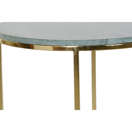 Satz mit 2 Tischen DKD Home Decor grün Gold Aluminium Marmor 46 x 46 x 58 cm