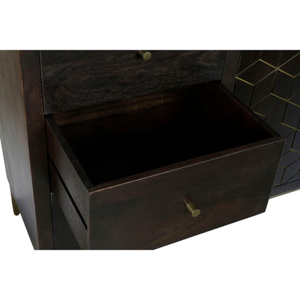 Anrichte DKD Home Decor Schwarz Metall Akazienholz 160 x 40 x 90 cm