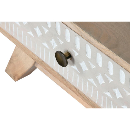 Nachttisch DKD Home Decor Weiß natürlich Mango-Holz 55 x 35 x 45 cm
