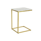 Beistelltisch DKD Home Decor 40 x 46 x 65 cm Gold Weiß Marmor Eisen