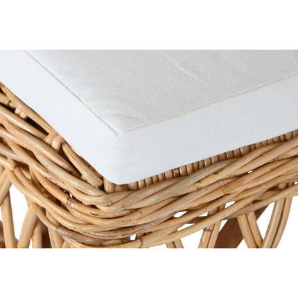 Stuhl DKD Home Decor Weiß natürlich Rattan 45 x 55 x 85 cm