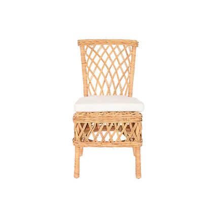 Stuhl DKD Home Decor Weiß natürlich Rattan 45 x 55 x 85 cm