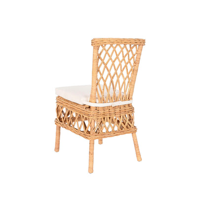 Stuhl DKD Home Decor Weiß natürlich Rattan 45 x 55 x 85 cm