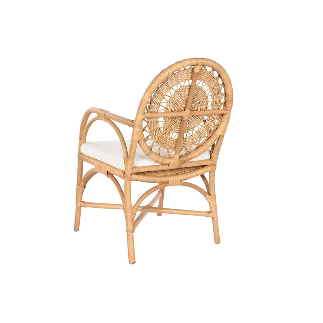 Stuhl DKD Home Decor Weiß natürlich Rattan 55 x 65 x 90 cm