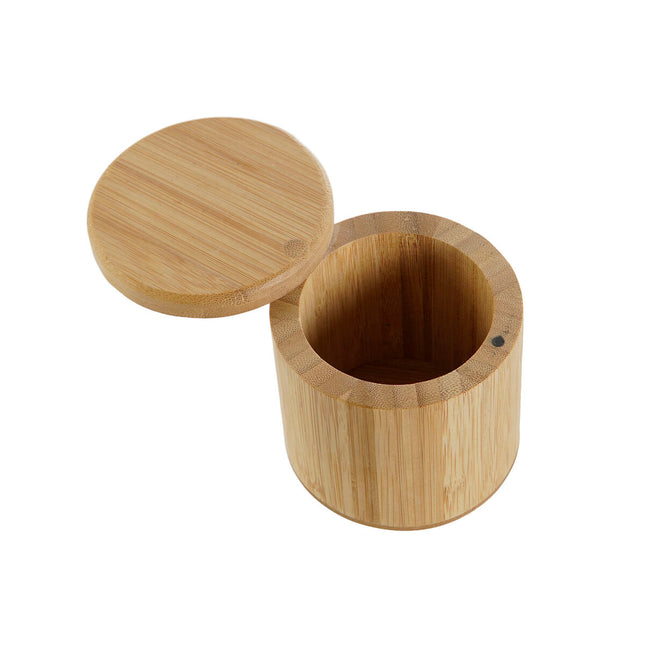 Salzstreuer mit Deckel DKD Home Decor natürlich Bambus 8,5 x 8,5 x 8,5 cm