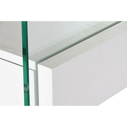 Regal DKD Home Decor Weiß Durchsichtig Kristall Holz MDF 90 x 35 x 180 cm