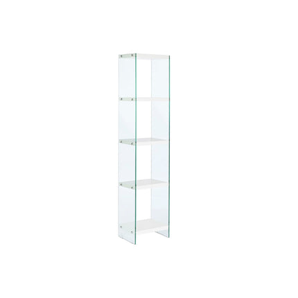 Regal DKD Home Decor Weiß Durchsichtig Kristall Holz MDF 40 x 30 x 180 cm