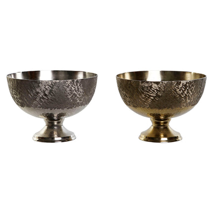 Tischdekoration DKD Home Decor Gold Silberfarben Moderne 25 x 25 x 18 cm (2 Stück)