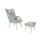 Sessel DKD Home Decor 70 x 73 x 100 cm Beige Weiß grün Hellgrau