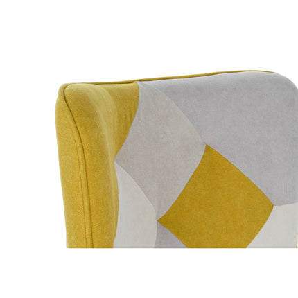 Sessel DKD Home Decor 70 x 73 x 100 cm Beige Gelb Hellgrau