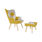 Sessel DKD Home Decor 70 x 73 x 100 cm Beige Gelb Hellgrau