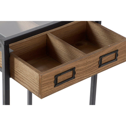 Beistelltisch DKD Home Decor Braun Schwarz Metall Kristall Holz MDF 30 x 30 x 65 cm