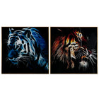 Bild DKD Home Decor Tiger 80 x 3 x 80 cm Moderne (2 Stück)