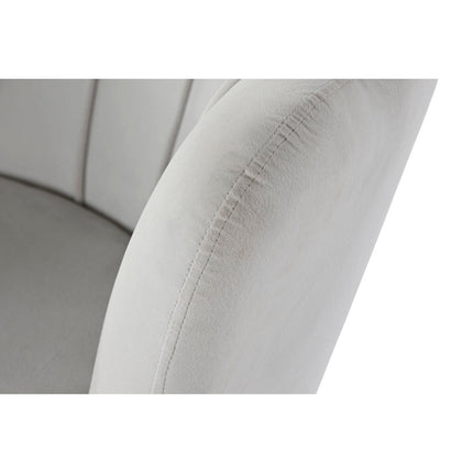 Sitz DKD Home Decor Creme Gold Samt Metall 85 x 85 x 81 cm