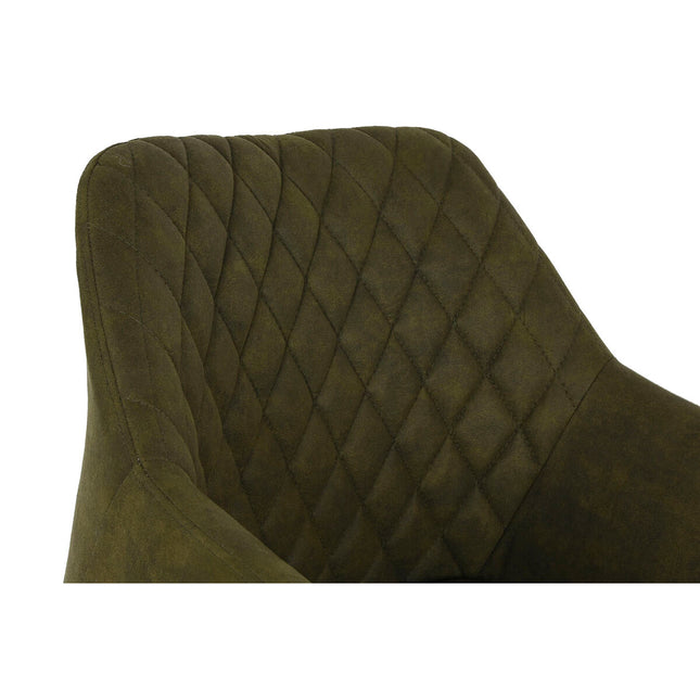 Stuhl DKD Home Decor Schwarz grün Samt Metall 55 x 58 x 83 cm