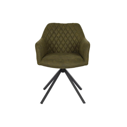 Stuhl DKD Home Decor Schwarz grün Samt Metall 55 x 58 x 83 cm