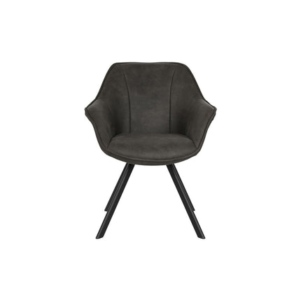 Stuhl DKD Home Decor Schwarz Dunkelbraun Dunkelgrau Metall 64 x 67 x 85 cm