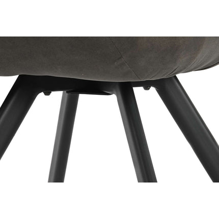 Stuhl DKD Home Decor Schwarz Dunkelbraun Dunkelgrau Metall 64 x 67 x 85 cm