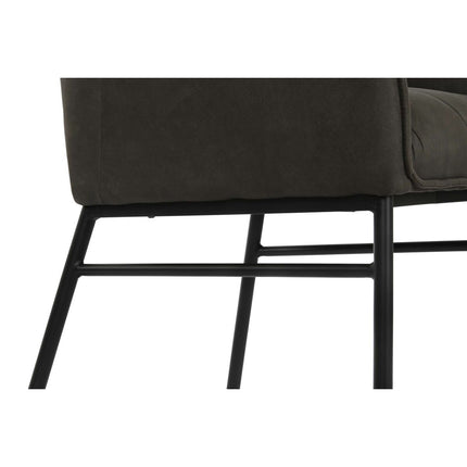 Stuhl DKD Home Decor Schwarz Dunkelbraun Dunkelgrau Metall 60 x 60 x 84 cm
