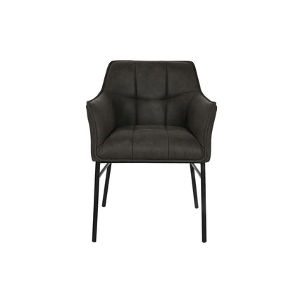 Stuhl DKD Home Decor Schwarz Dunkelbraun Dunkelgrau Metall 60 x 60 x 84 cm