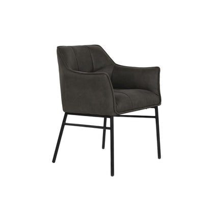 Stuhl DKD Home Decor Schwarz Dunkelbraun Dunkelgrau Metall 60 x 60 x 84 cm