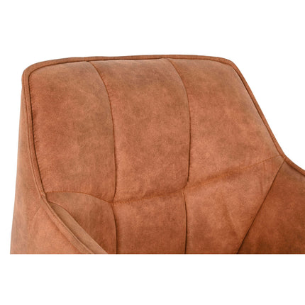 Stuhl DKD Home Decor Schwarz Camel Metall 60 x 60 x 84 cm