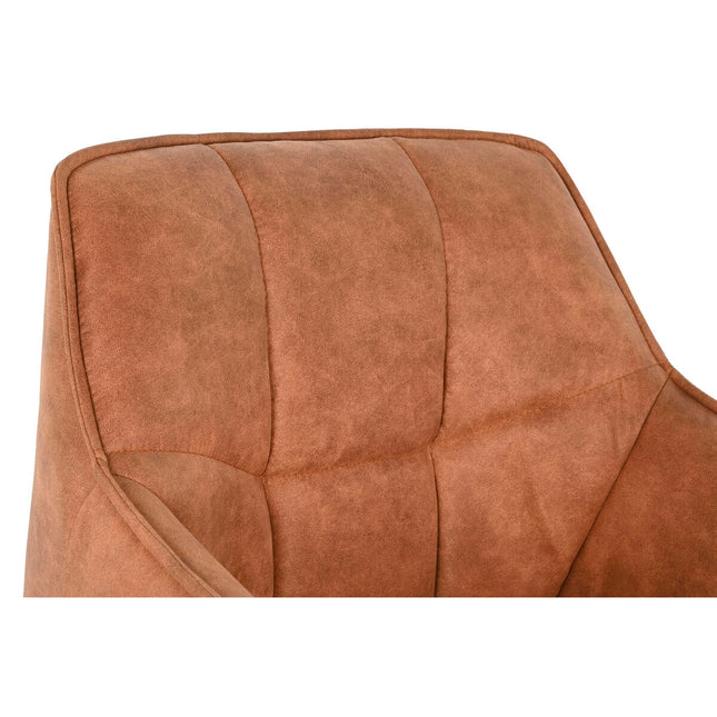 Stuhl DKD Home Decor Schwarz Camel Metall 60 x 60 x 84 cm