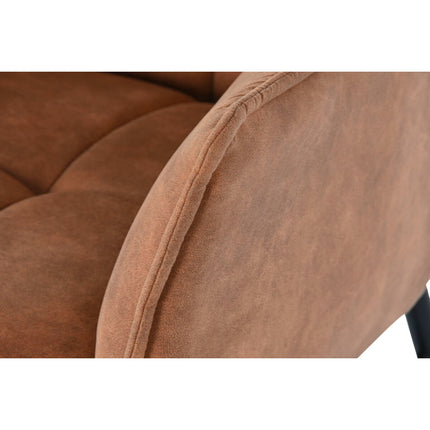 Stuhl DKD Home Decor Schwarz Camel Metall 60 x 60 x 84 cm