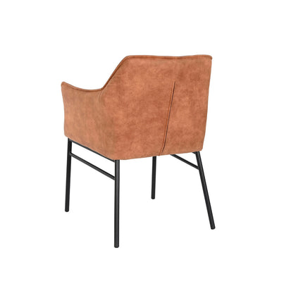 Stuhl DKD Home Decor Schwarz Camel Metall 60 x 60 x 84 cm