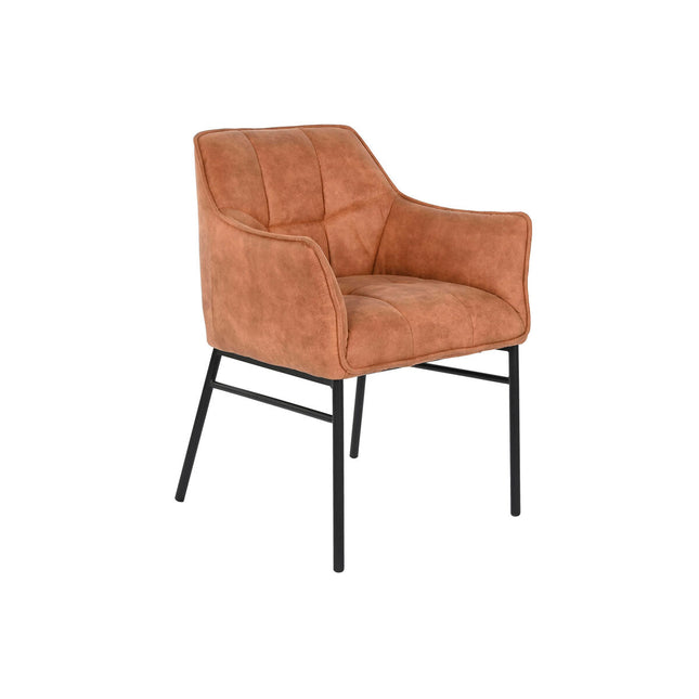 Stuhl DKD Home Decor Schwarz Camel Metall 60 x 60 x 84 cm