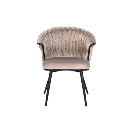 Stuhl DKD Home Decor Schwarz Beige 60 x 66 x 84 cm 66 x 60 x 84 cm