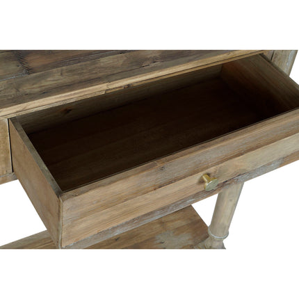 Beistellmöbel DKD Home Decor Metall Tanne Recyceltes Holz natürlich 120 x 30 x 81 cm